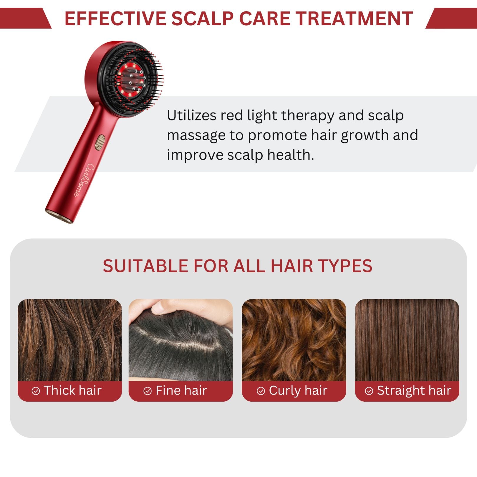 CURLSOME™ 6 IN 1 SCALP THERAPY COMB – RED LIGHT, MASSAGE & SERUM INFUSER